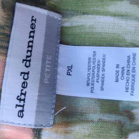 Alfred dunner women's blouse size petite XL  multicolor - Picture 11 of 12